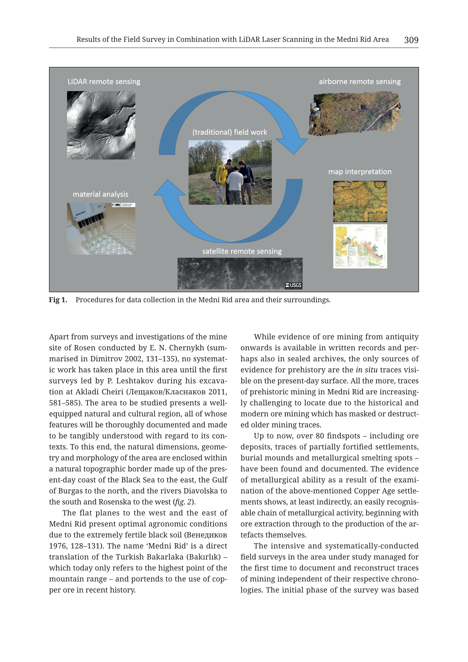 Fig 1.; printed page header 309; filename Tub_p311; chapter running head “Results of the Field Survey in Combination with LiDAR Laser Scanning in the Medni Rid Area”